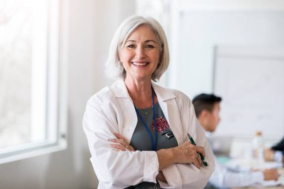 Portrait freundliche Ärztin